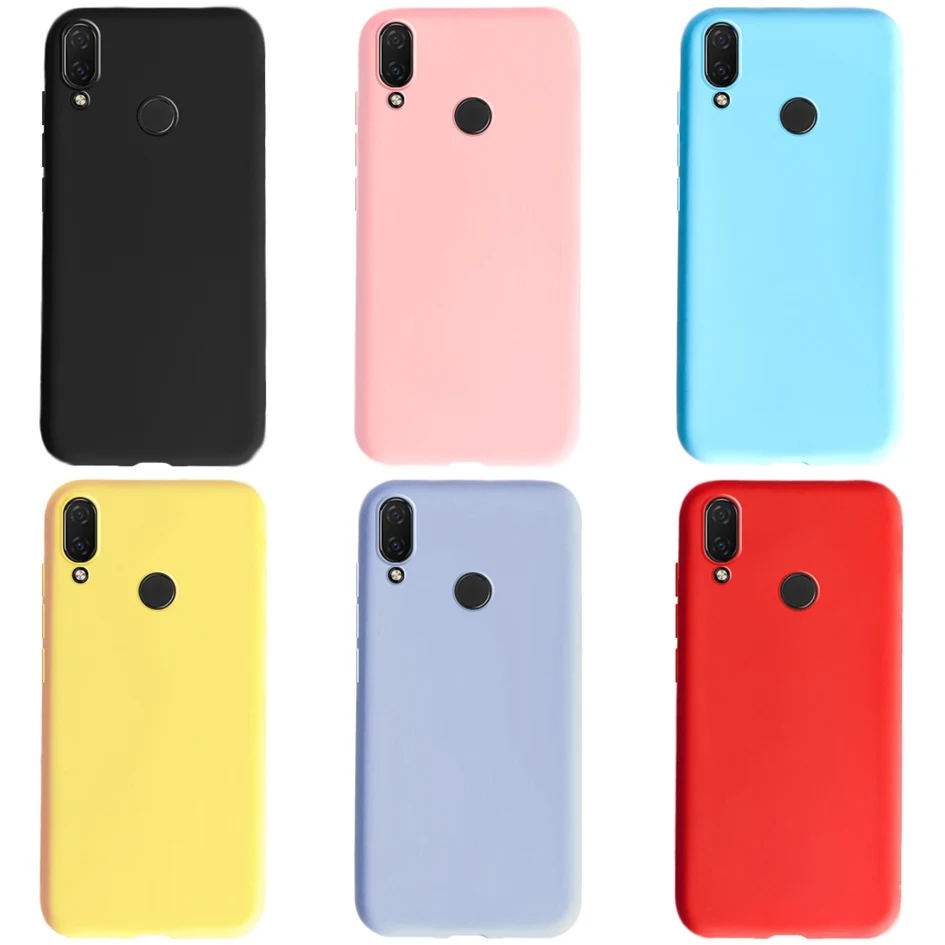 Силиконовый чехол для Huawei Nova 3i простой однотонный чехол-накладка INE-LX1 INE-LX2