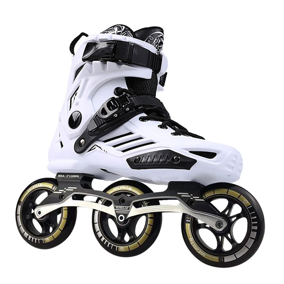 

Speed Inline Roller Skates Professional Half Boots Skating Shoes 3*110mm Wheels Size 35 to 46 Free Skating Rollerblade SH62
