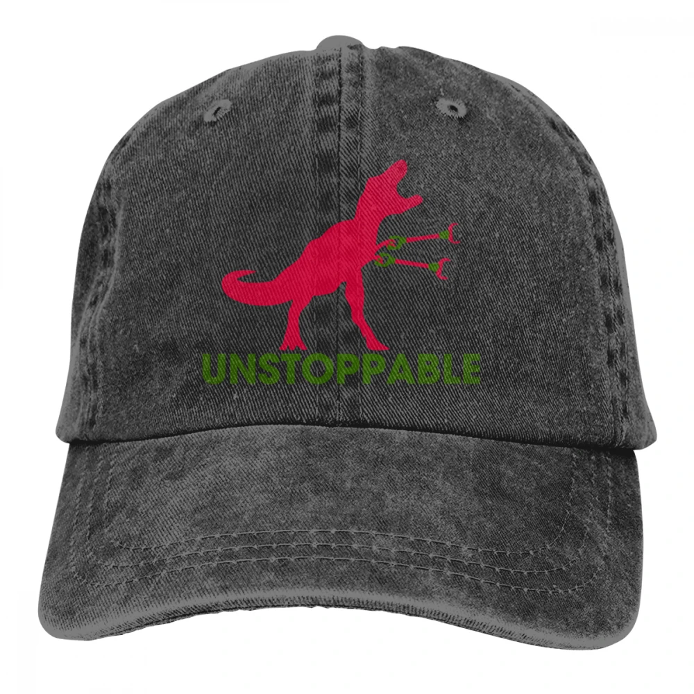 Unstoppable T-rex Casquette черные унисекс Мужские Женские джинсовые бейсболка с ремешком кепки Регулируемая шляпа для гольфа папа