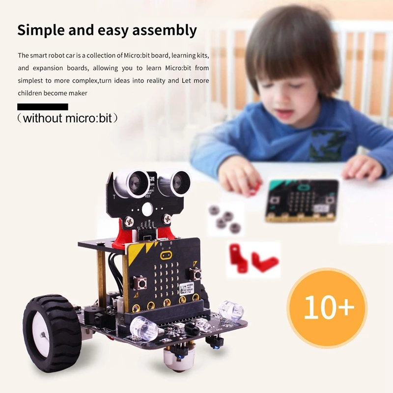 

Robot Car Kit For Micro Bit Stem Robotics Kits Programmable Bbc Microbit Robots Diy Tutorial Tracking Module Steam Robot Car Toy