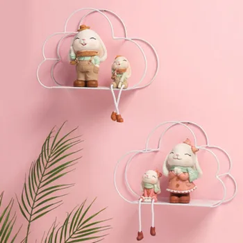 

Storage shelf Cloud Shaped Wall Mounted Display Storage Shelf Organization Rack Home Decor Living room wall book vase rack