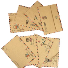 

free shipping 120pcs/lot 12.5*17.5cm Air Envelopes Can Be Mailed Office School Supply Mini Envelop Postcard Protection Cowhide