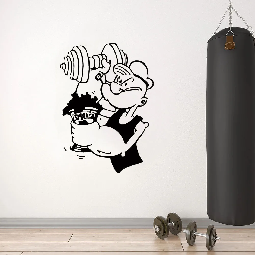 Popeye Наклейка на стену мультфильм матросское детство дети спальня детская Декор