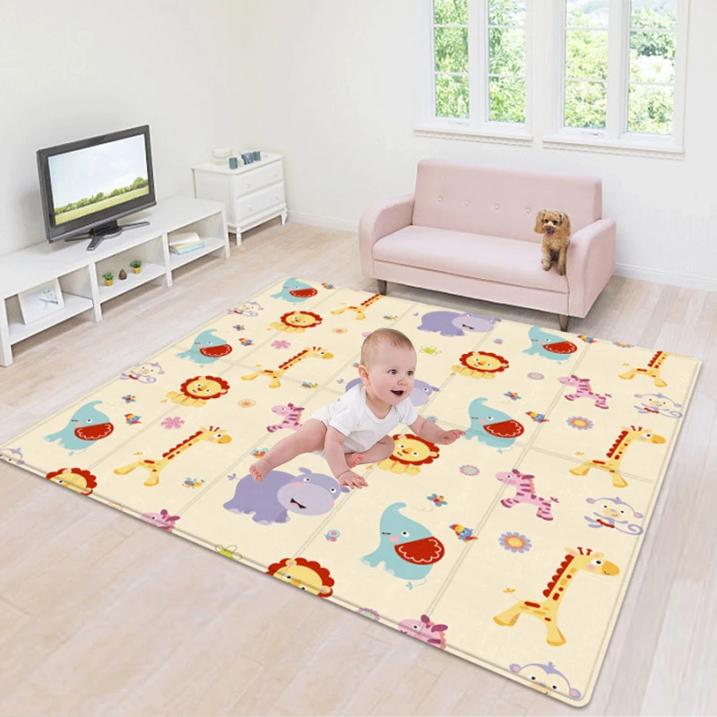 Tapis De Jeu Pliable Pour Enfants 180x100cm Jouets De Dessin Anime Pour Bebe Tapis D Escalade Double Face Impermeable Cadeau Aliexpress