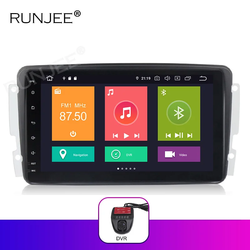 8 дюймов RK3399 Android 9,0 PX6 ips+ DSP Автомобильный мультимедийный dvd-плеер для Benz W209 W203 W463 Viano W639 - Цвет: 64G DVR