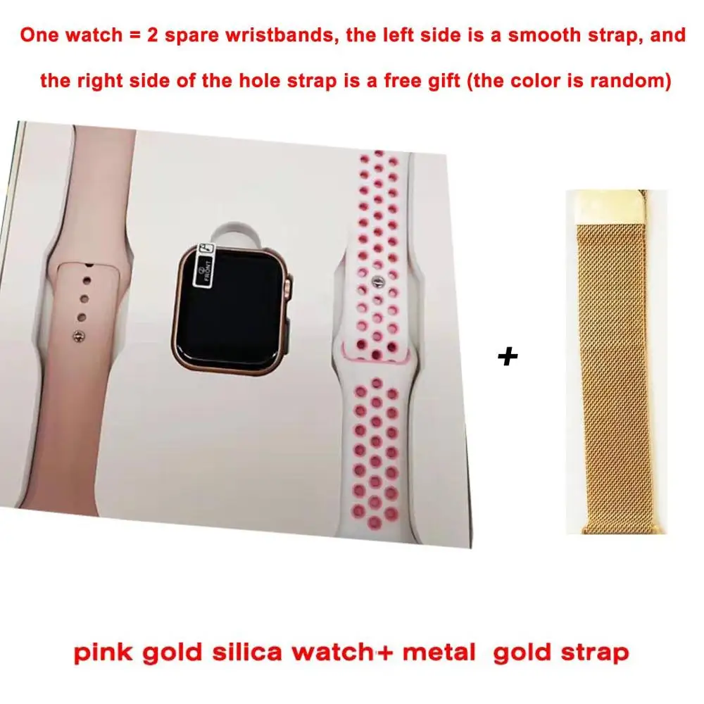 pink add gold Greentiger IWO 11 Bluetooth 44 мм умные часы 1:1 пульсометр кровяное давление камера серия 5 gps спортивные часы VS IWO 8 B57 iwo 9 12 - Цвет: pink add gold