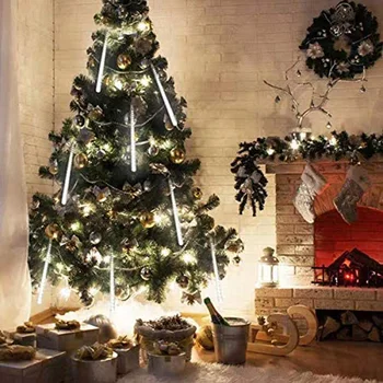

Newly Falling Rain Lights Meteor Shower Lights 12 inch 8 Tubes LED Icicle Stringlights for Decoration Wedding Party TE88