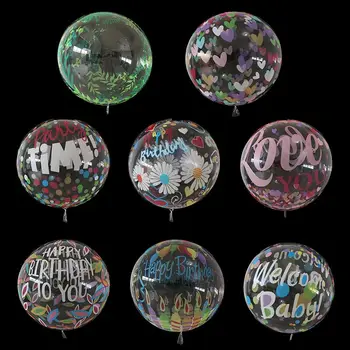 

10/50pcs 20inch Transparent Bobo Ballons Foil Helium Bubble Balloon Wedding Marriage Birthday Party Decoration Air Globos Toys