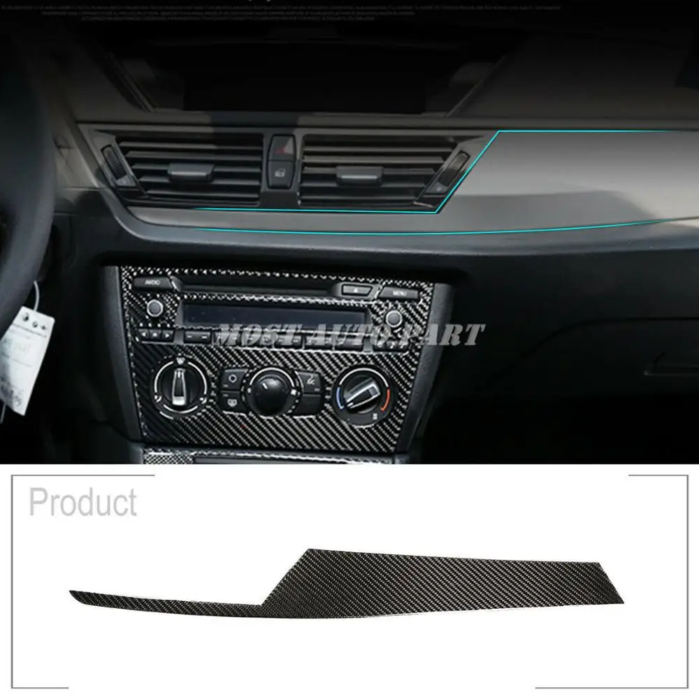 

Carbon Fiber Center Interior Console Dashboard Panel Cover Trim For BMW X1 E84 2011-2015 1pcs LHD Car Decoration Car Trim