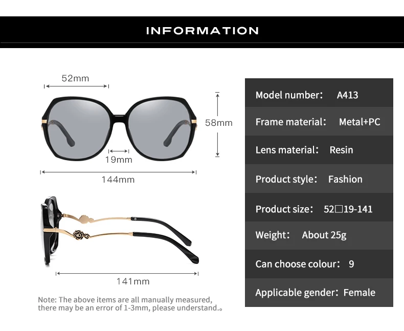 LIOUMO Brand Women Polarized Sunglasses Photochromic Design Big Frame Elegant Lady Sun Glasses Chameleon UV400 lunette de soleil cute sunglasses