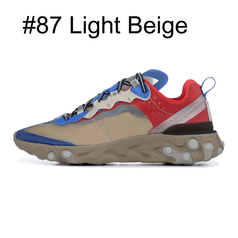 react element 87 55 Кроссовки для мужчин и женщин, антрацит, светильник, кость, тройной, черный, белый, красный, ORBIT, кроссовки, спортивные кроссовки, обувь