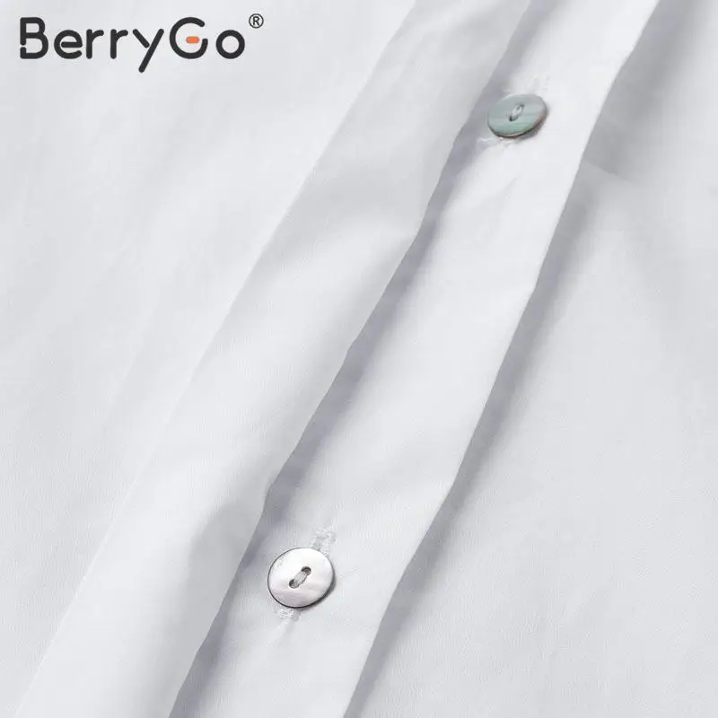 BerryGo элегантная Цветочная сетчатая блузка рубашка женская пышная с длинным рукавом Женский Белый Топ рубашка Весна Лето Повседневные пуговицы женские топы