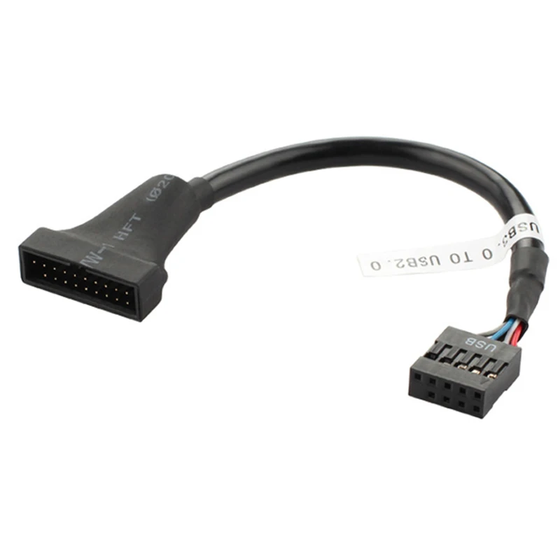 Кабель переходник с USB 3 0 на 2 для материнской платы плата USB3.0 20 контактами 9