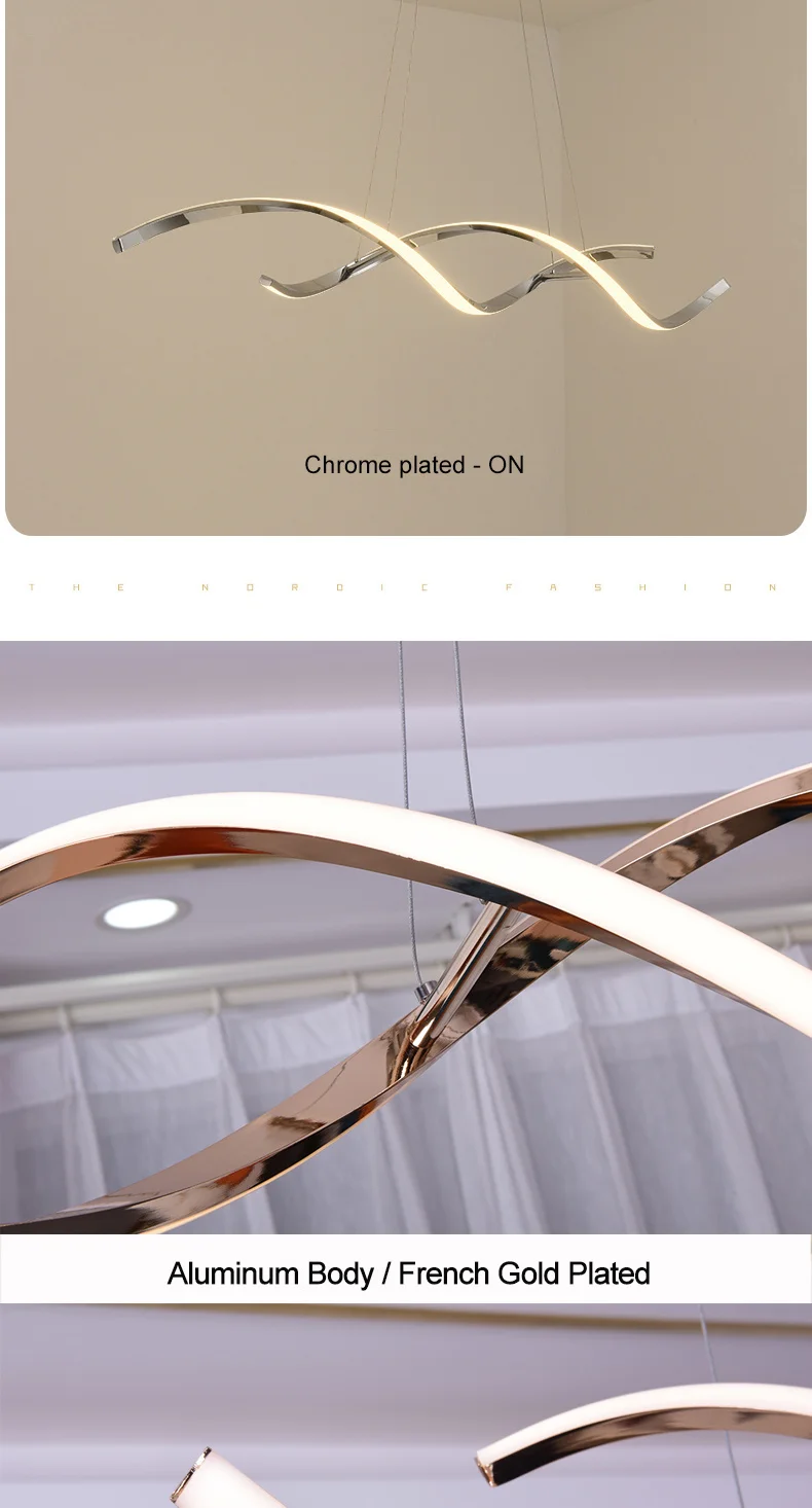 wood chandelier Chrome/Gold Plated Modern led Chandelier for dining room kitchen Room Led chandelier 90-260V Length 90cm/110cm Modern Chandelier orb chandelier