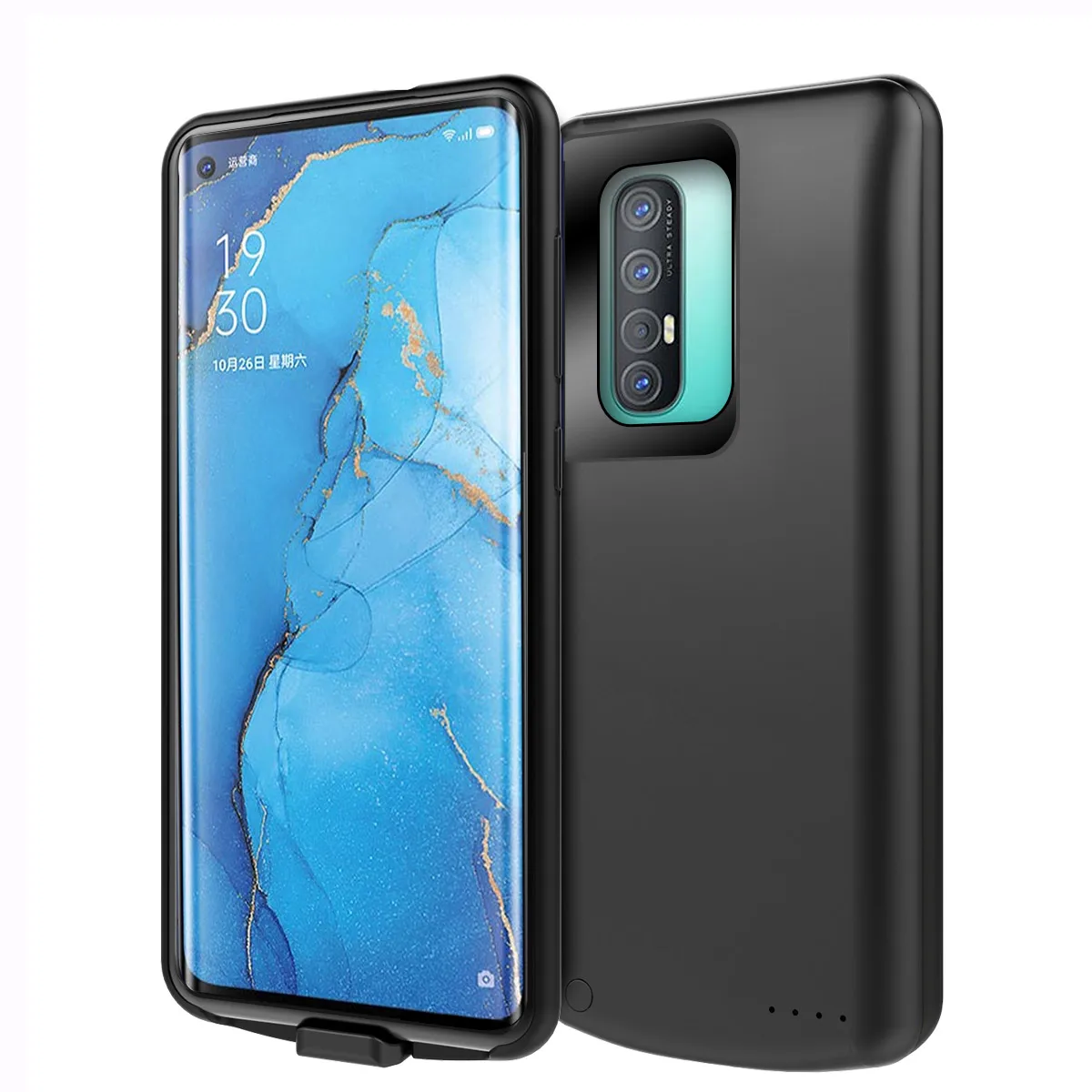 Для Oppo Reno3 Pro 6500 мА/ч чехол для зарядного устройства, Расширенный чехол для резервного питания, защитный чехол на заднюю панель, чехол, Fundas