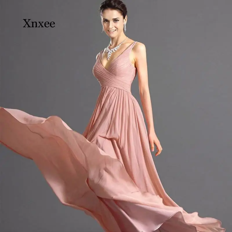 Women Sexy Deep V Neck Dress 2