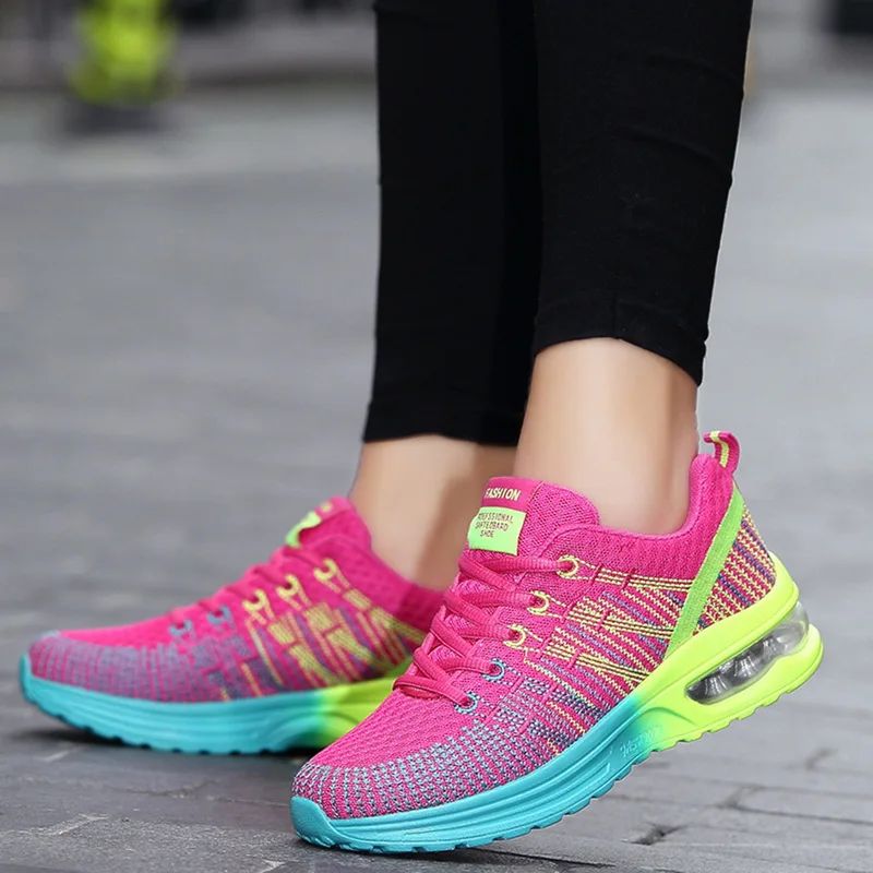 Vertvie женская обувь Демисезонный Спортивная Дамская обувь для прогулок дышащие, сетчатые туфли Повседневное кроссовки для бега и занятий спортом