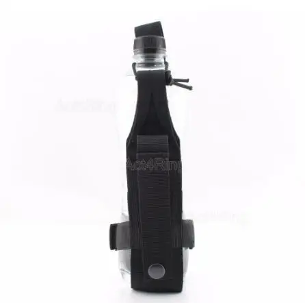 BK Тактический Molle портативный мешок для бутылки воды камуфляжная бутылка сумка Военный Открытый чайник для воды пакет для кемпинга аксессуары - Цвет: BK