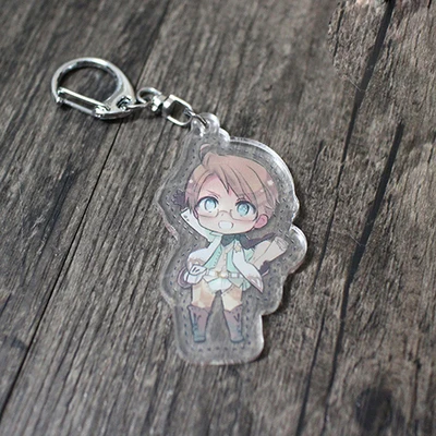 Axis power Hetalia Alfred F. Jones Kiku Honda Ivan Braginsky Yao Wang фигурка Косплей акриловый брелок Подвеска для ключей подарки - Цвет: Синий