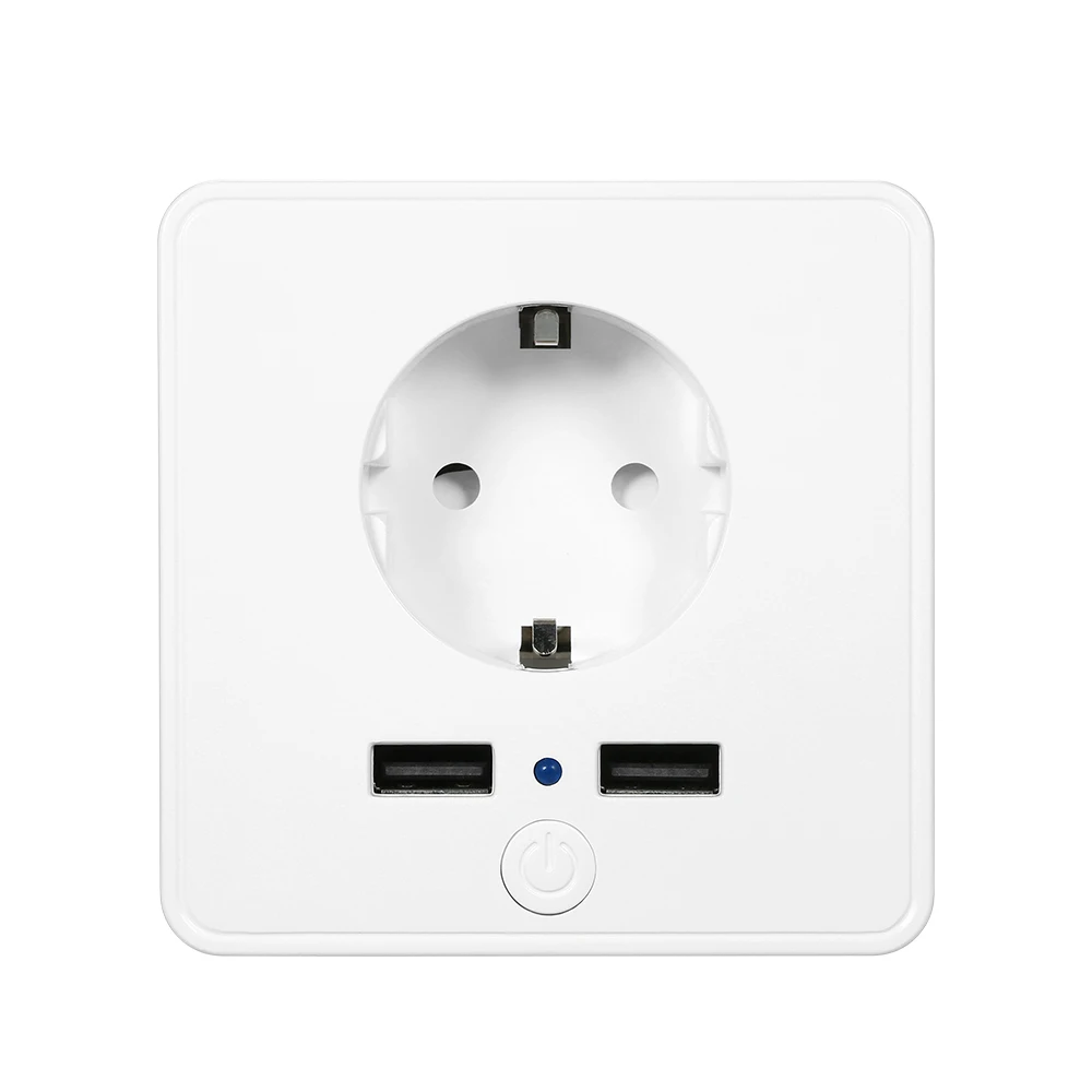 WiFi умная розетка с двумя USB зарядными устройствами приложение и Голосовое управление совместимость с Alexa и Google мониторинг энергии электрическая настенная розетка