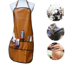 Из искусственной кожи парикмахерский фартук с карманами водонепроницаемый салон Инструменты для хранения Рабочая одежда волос#11