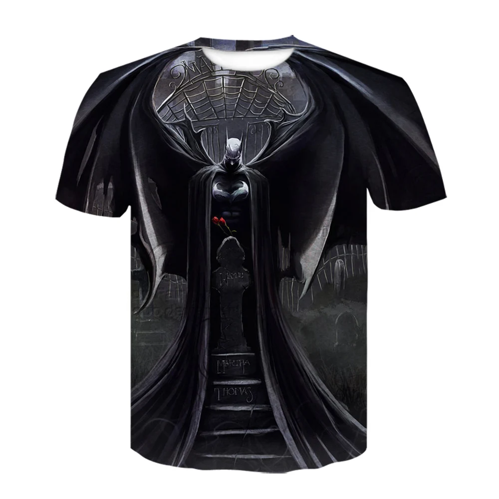 Футболка мужская с коротким рукавом и 3D принтом Бэтмена супергероев|Футболки| |