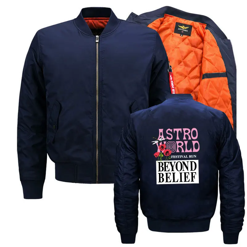 Navy blue-3 Кактус завод Трэвиса Скотта ASTROWORLD куртка для мужчин и женщин KANYE WEST куртки Уличная одежда Ma1 мужские куртки Chaquetas Hombre - Цвет: Navy blue-3
