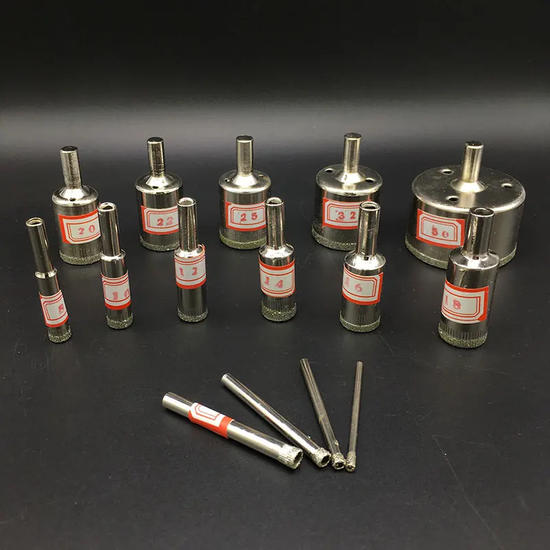 

Professional 15pcs Diamond Coated Core Hole Saw Drill Bit Power Marble