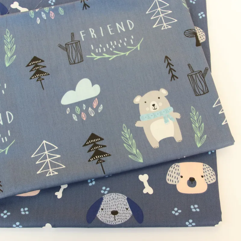 Дети мультфильм Хлопок Ткань саржа хлопок Лоскутная Ткань DIY шитье стеганое жир четверти материал для ребенка и ребенка