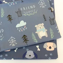 Дети мультфильм Хлопок Ткань саржа хлопок Лоскутная Ткань DIY шитье стеганое жир четверти материал для ребенка и ребенка