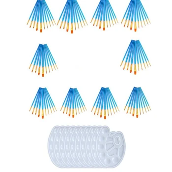 

10 Pack Paint Brush Set Watercolor Brushes Professional Paint Brushes Artist for Watercolor Oil Acrylic Painting