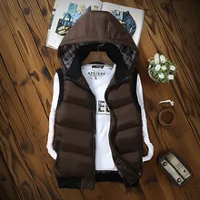 Новые продукты осень и зима теплый жилет с капюшоном мужской Повседневный Кардиган облегающее плотное пальто майки больших размеров Мода