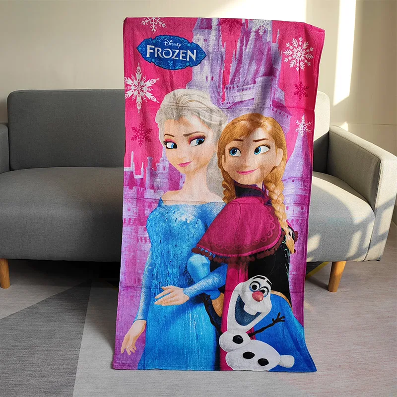 Serviette de bain pour enfants | Dessin animé Disney Elsa Anna, princesse des neiges 2, serviette de plage douche piscine, cadeau, 60x120cm