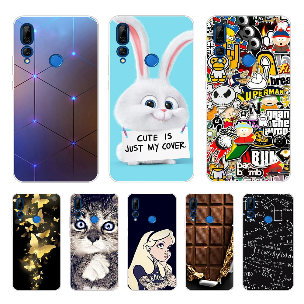Чехол для Huawei Y9 Prime 2019 силиконовый мягкий чехол из ТПУ задняя крышка телефона