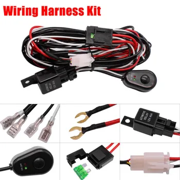 

Light Automotive Wire Bar Rocker 12V 40A ON-OFF Car Wiring Harness Kit LED Work Light Rocker ON-OFF Switch