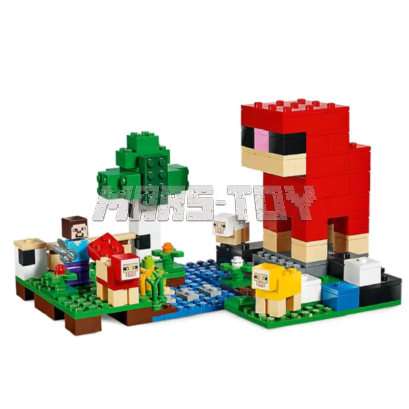 The Wool Farm Building Blocks With Steve Action Figures Compatible 21153 Bricks Sets Toys For Gifts Kids The Wool Farm Building Blocks With Steve Action Figures Compatible 21153 Bricks Sets Toys For Gifts Kids