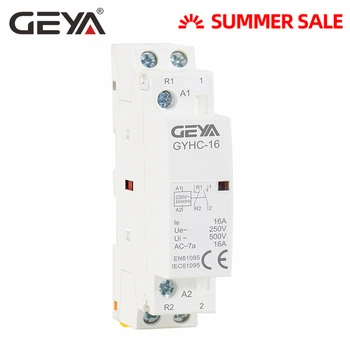 

GEYA GYHC Modular Contactor 2P 16A 20A 25A 2NO or 2NC or 1NO1NC220V Automatic Household Contactor Din Rail Type