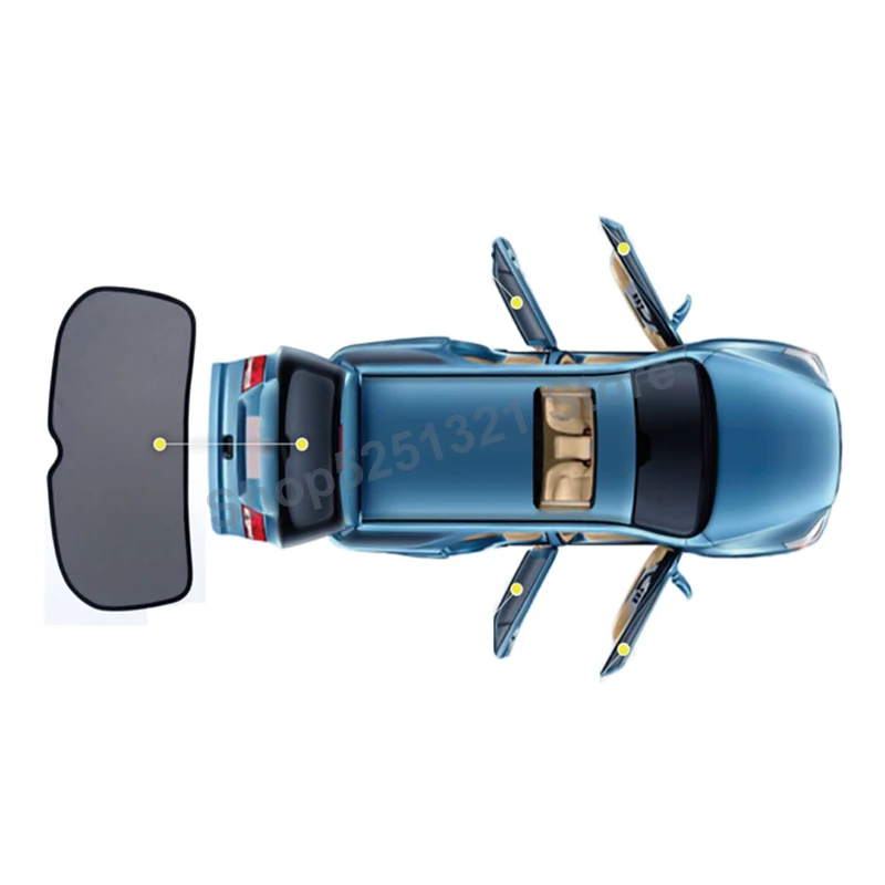 1pc rear window Магнитный держатель двери козырек от солнца Автомобильная Солнцезащитная шторка для Toyota levin Corolla Rav4 Vellfire 2008- аксессуары - Color: 1pc rear window