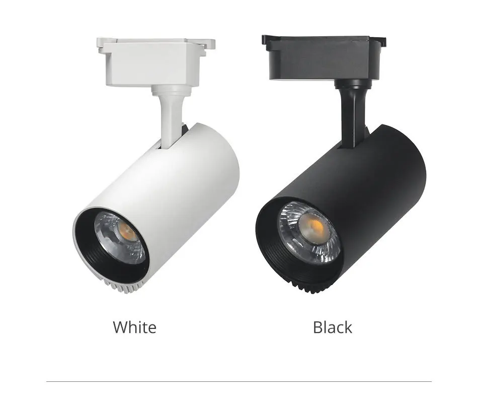 20W Track Lights 200-240V COB White Home Shop Night Lighting Track Light Spotlights Modern Aluminnum LED Rail Fixture Lamps   (4)