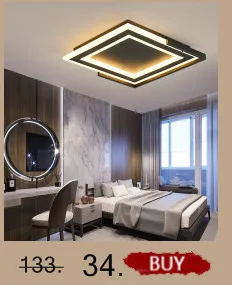 Новая квадратная современная светодиодная потолочная люстра для гостиной, спальни, кабинета, кухни, домашнего освещения, черная белая люстра