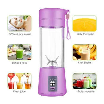 

Portable Electric Fruit Juicer Machine Blender Smoothie Maker USB Rechargeable Multifunction Juicer Bottle 380ml Juicing Plastic