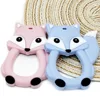 Cute-idea 1pc Fox Cartoon Silicone Beads Baby Teethers Food Grade Teething DIY Baby Nursing Chewing Pacifier Chain ClipToys 1