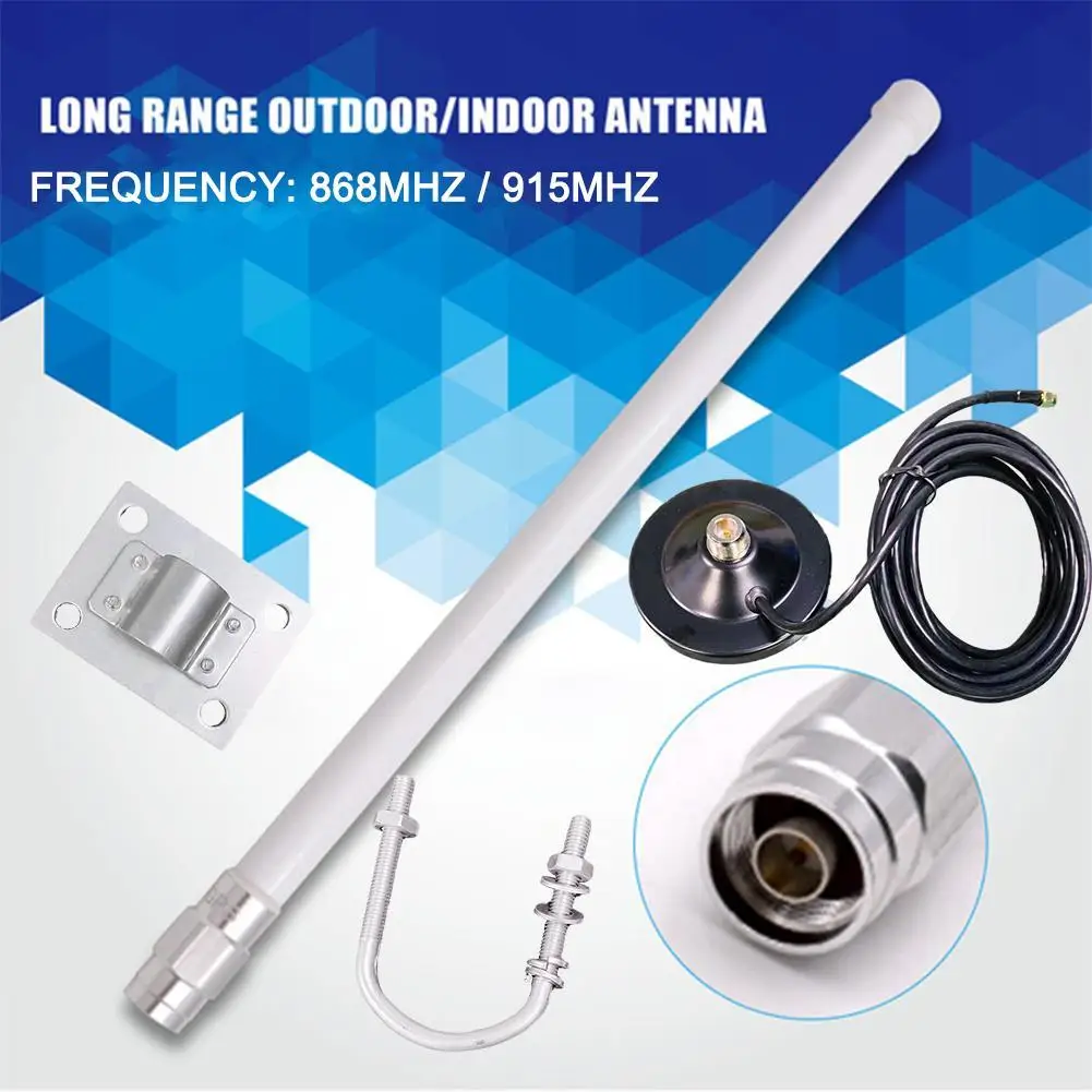 Helium Hotspot Miner Antenna LoRa 915 MHz Wifi 868 MHz N Male Omni Outdoor Fiberglass Waterproof Lorawan 915MHz Antena 868MHz best bobcat antenna