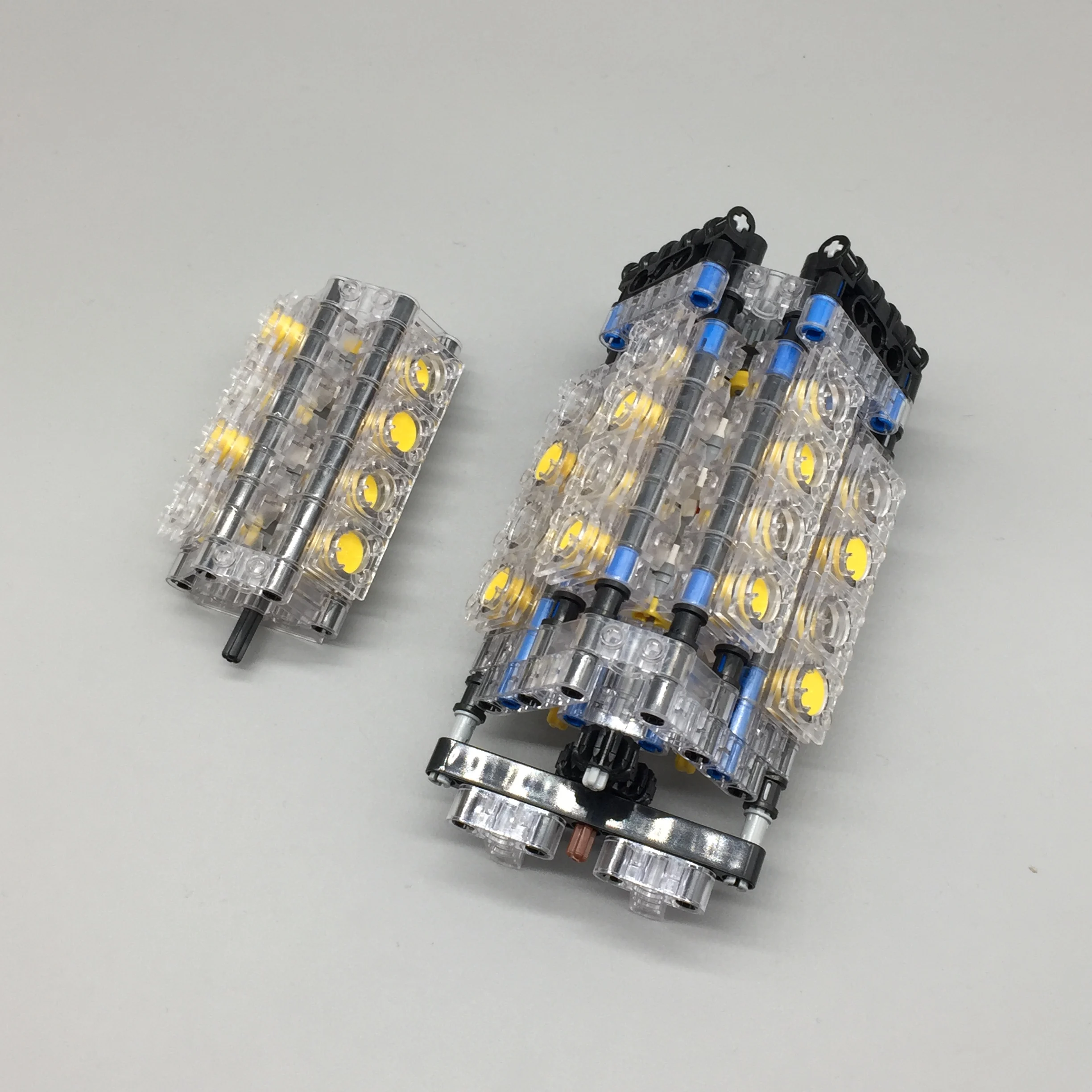 MOC W16-Engine пьезы теcnicas bloques de concutción juguetes cilindro de motor W16/12 V8 conjunto mecanico a granel juguetes
