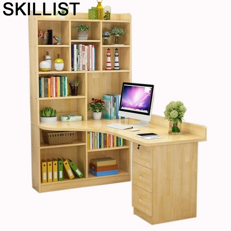 

De Oficina Schreibtisch Bed Tray Escritorio Support Ordinateur Portable Stand Laptop Desk Computer Tablo Table With Bookshelf