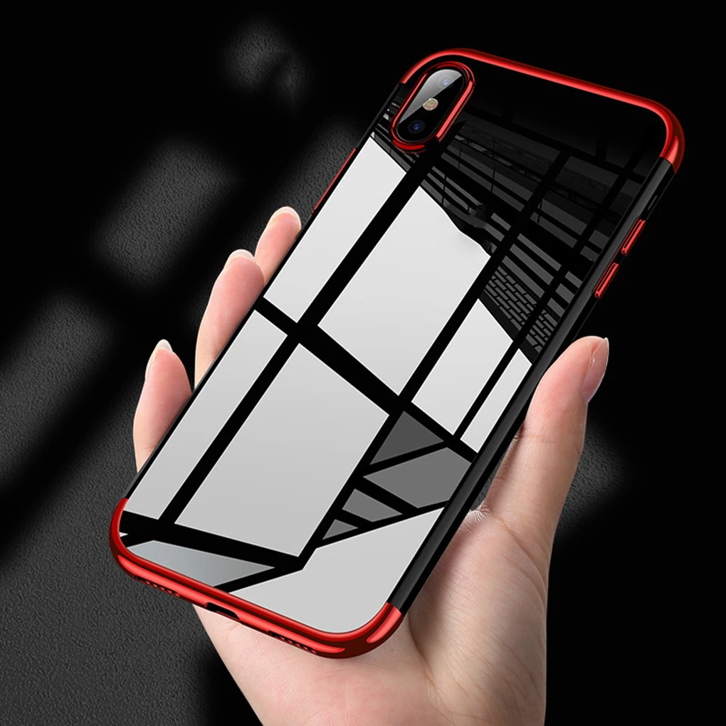 Замена для iPhone XR XSmax 7/8 6S plus 7plus X TPU Прозрачная мягкая задняя крышка смартфона