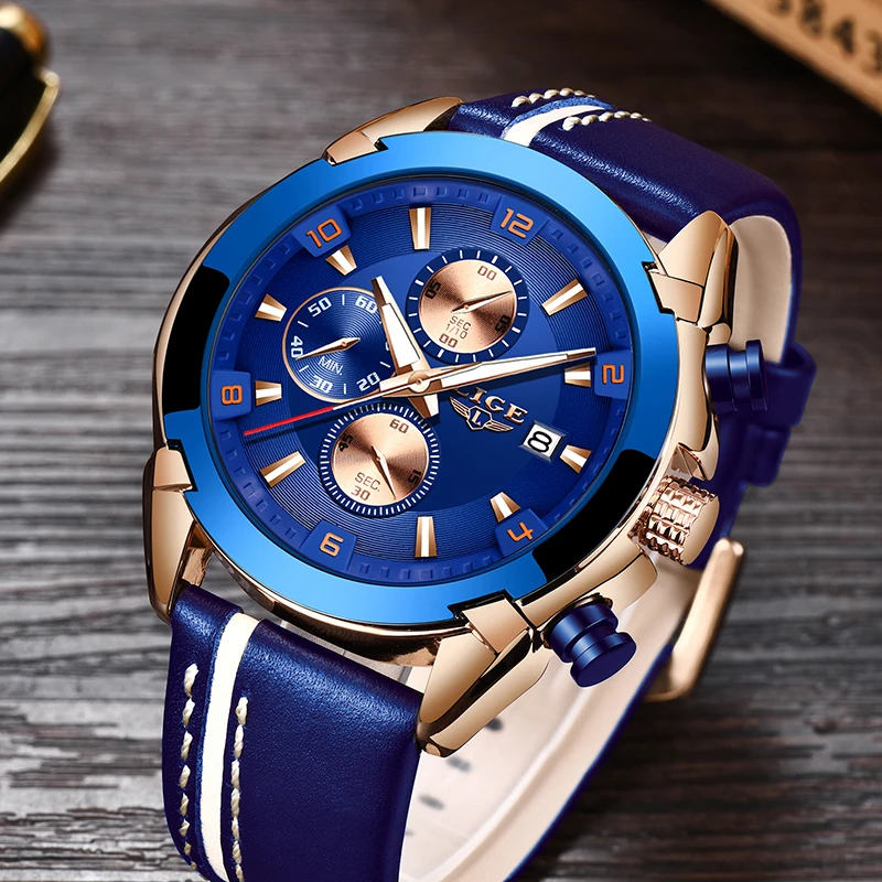 Relogio Masculino 2019 New LIGE Sport Chronograph Mens Watches Top Brand Casual Leather Waterproof Date Quartz Watch Man Clock Relogio Masculino 2019 New LIGE Sport Chronograph Mens Watches Top Brand Casual Leather Waterproof Date Quartz Watch Man Clock
