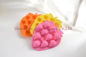 

200pcs/lot Bar Party Drink Ice Tray Strawberry Shape Ice Cube Freeze Mold Ice Maker Mould NIE
