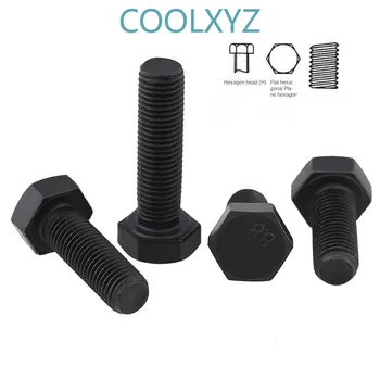

Gb5785 spot 8.8 fine tooth external hexagon screw black external hexagon young tooth bolt screw m8-m12 5Pcs