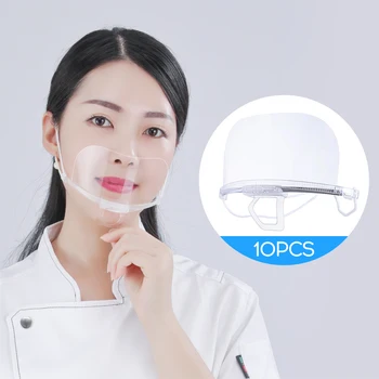 

10PCS FH004-W Face Shield Mask High Definition Transparent Children Adult Full Face Anti Splash Mask Protective Mask